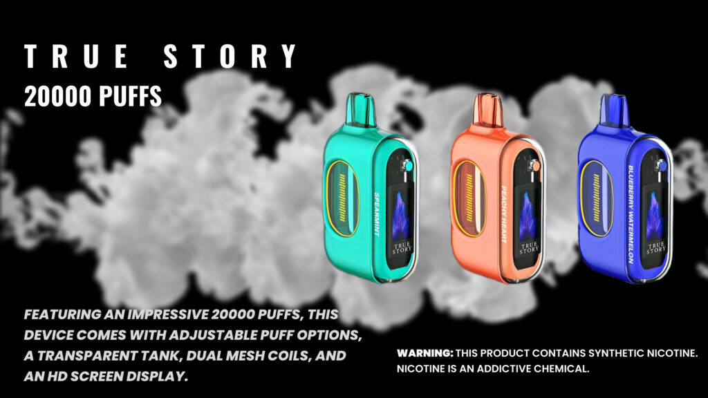  True Story 20,000 Puffs Disposable Vape | Available at puffkc | The best smoke shop in kansas city